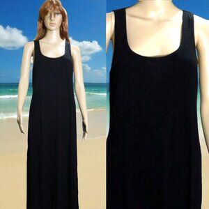 Retro Black Maxi Tank Dress